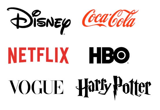 Logotipos famosos tipografías
