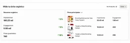 Estad&iacute;sticas org&aacute;nicas de Pinterest para negocios en el perfil de Nube Comunicaci&oacute;n